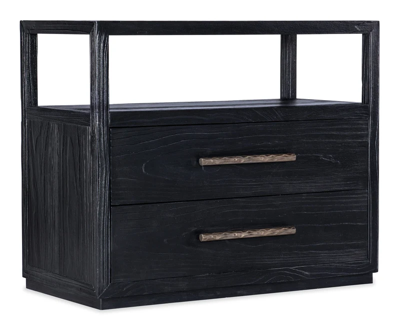 Hooker Furniture - Linville Falls Shou Sugi Ban Two Drawer Nightstand - 6150-90016-99 Black / 18" X 38" X 30"