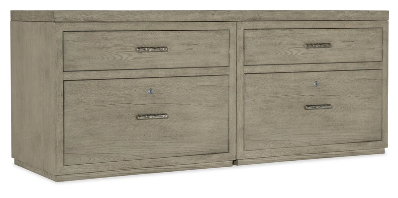 Hooker Furniture - Linville Falls 72" Credenza with Two Lateral Files - 6150-10910-85 Grey / 24" X 72" X 30"