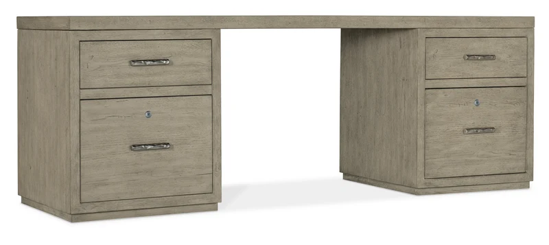 Hooker Furniture - Linville Falls 84" Desk with Two Files - 6150-10913-85 Medium Wood / 24" X 84" X 30"