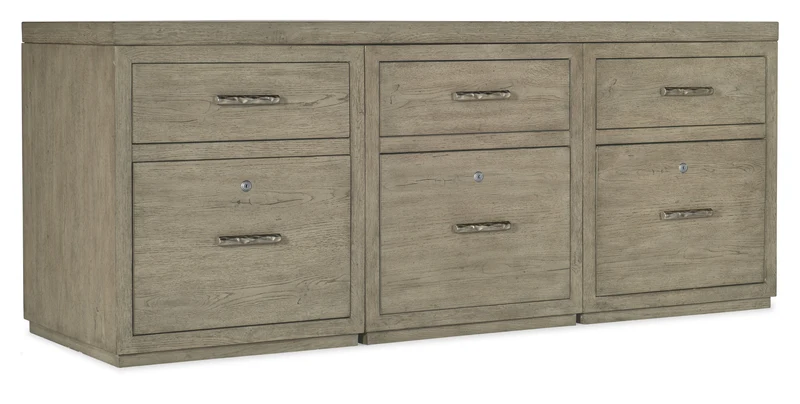Hooker Furniture - Linville Falls 72" Credenza with Three Files - 6150-10905-85 Grey / 24" X 72" X 30"
