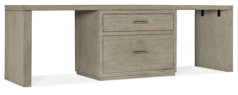Hooker Furniture - Linville Falls 96" Desk with Centered Lateral File - 6150-10926-85 Medium Wood / 24" X 96" X 30"
