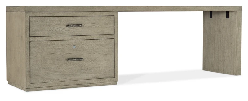 Hooker Furniture - Linville Falls 96" Desk with Lateral File - 6150-10945-85 Medium Wood / 24" X 96" X 30"