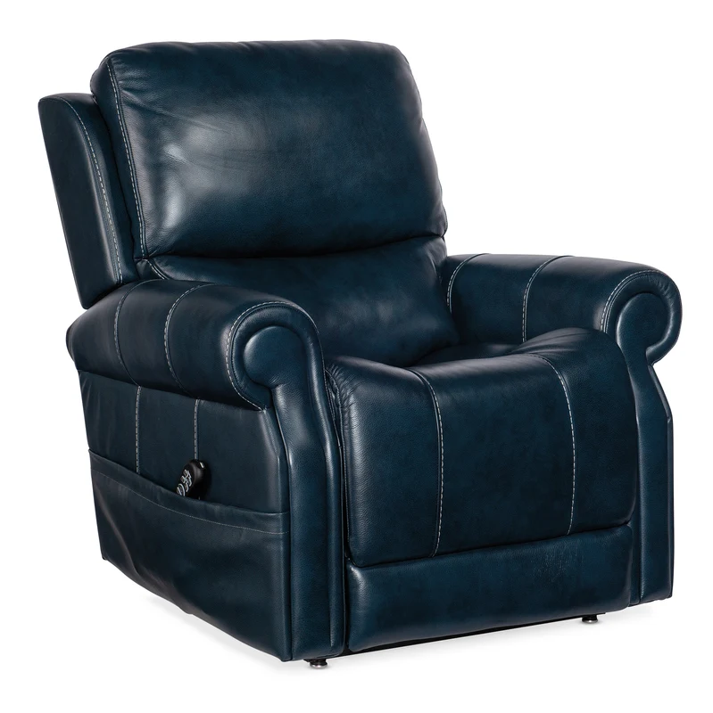 Hooker Furniture - Eisley Power Recliner w/PH,Lumbar,and Lift - RC602-PHLL4-049 Dark Blue / 41.5" X 38.5" X 42"