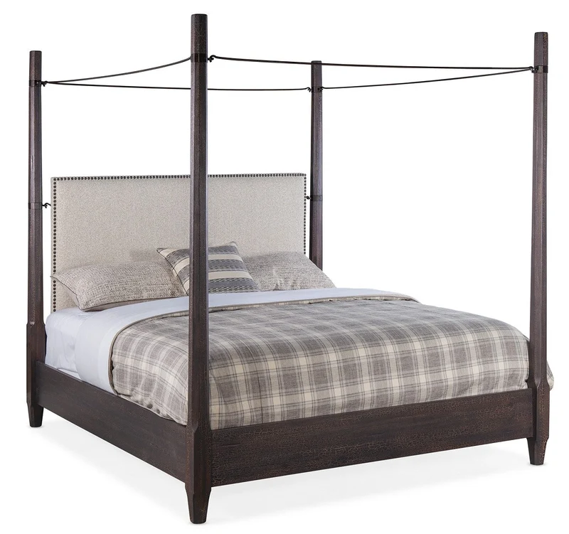 Hooker Furniture - Big Sky King Poster Bed w/canopy - 6700-90666-98 Beige / King