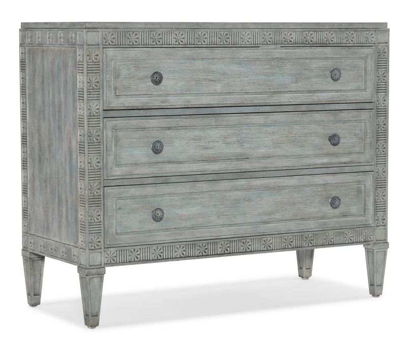 Hooker Furniture - Charleston Three-Drawer Chest - Blue - 6750-85018-44 Blue / 20.5" X 43.75" X 36"