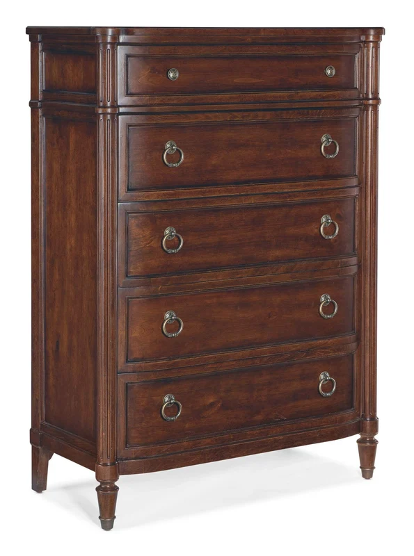Hooker Furniture - Charleston Five-Drawer Chest - Dark Wood - 6750-90010-85 Dark Wood / 20" X 42" X 58.25"