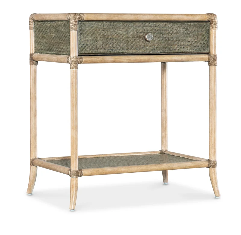 Hooker Furniture - Retreat Pole Rattan Bedside Table - 6950-90117-35 Green / 19.25" X 29.25" X 32"