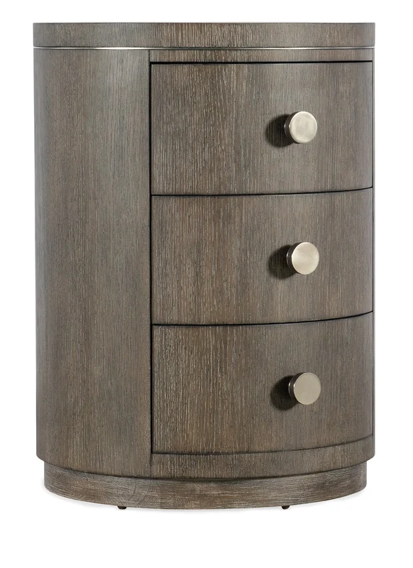 Hooker Furniture - Modern Mood Round Nightstand - 6850-90315-89 Medium Brown / 22" X 22" X 30.25"