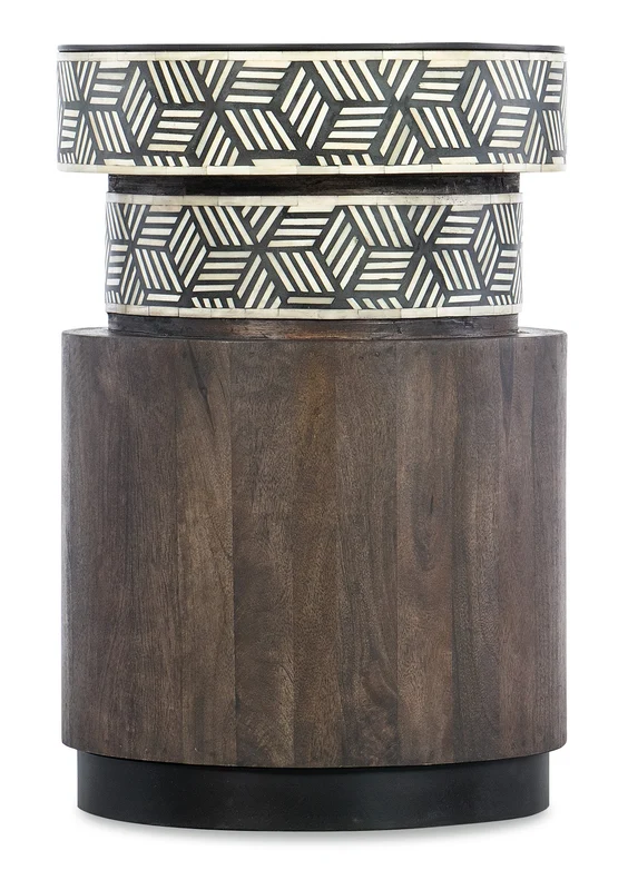 Hooker Furniture - Commerce and Market Vector Round Side Table - 7228-50700-89 Dark Brown / 16" X 16" X 24"