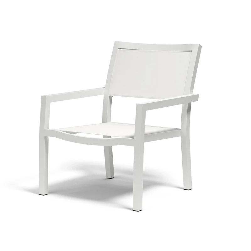 Sunset West - Naples Stackable Sling Club Chair - White - SW1101-21