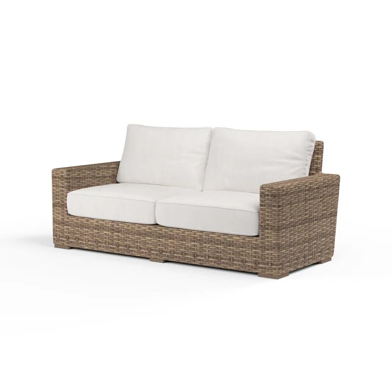 Sunset West - Havana Loveseat in Canvas Flax w/ Self Welt - Tobacco - SW1701-22-FLAX-STKIT