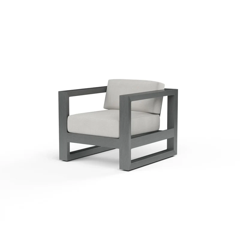 Sunset West - Redondo Club Chair in Cast Silver, No Welt - Slate - SW3801-21-SLVR-STKIT