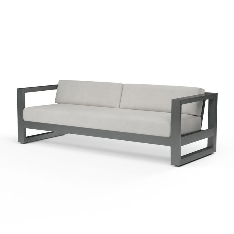 Sunset West - Redondo Sofa in Cast Silver, No Welt - Slate - SW3801-23-SLVR-STKIT