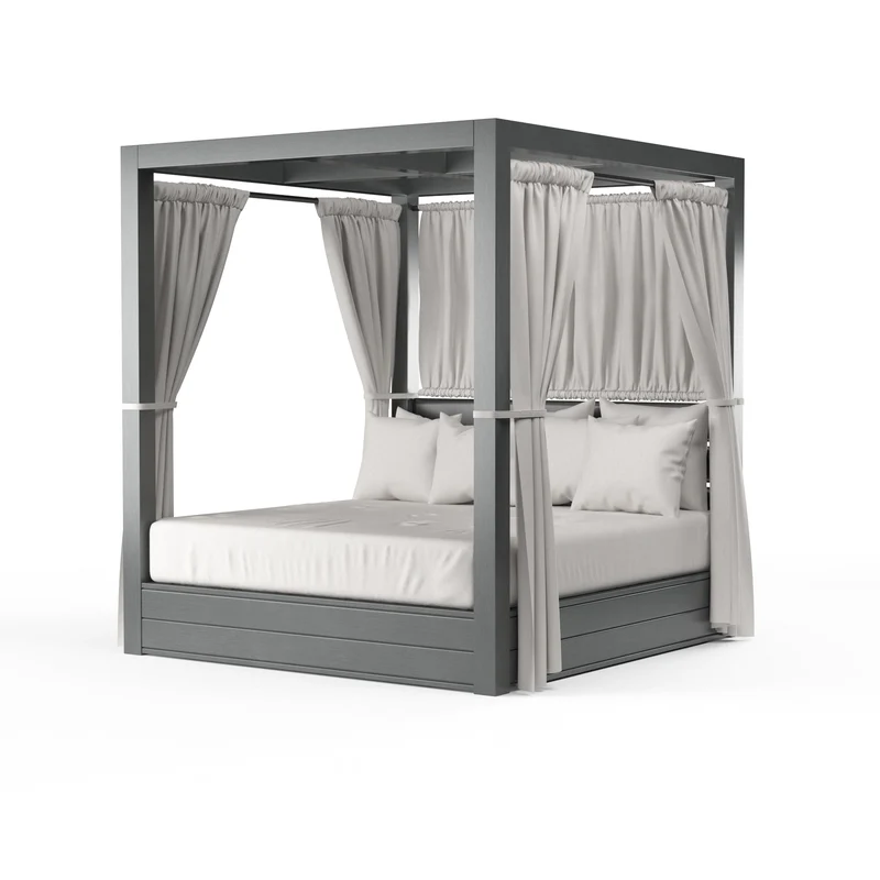 Sunset West - Redondo Resort King Day Bed in Cast Silver, No Welt - Slate - SW3801-DB-SLVR-STKIT
