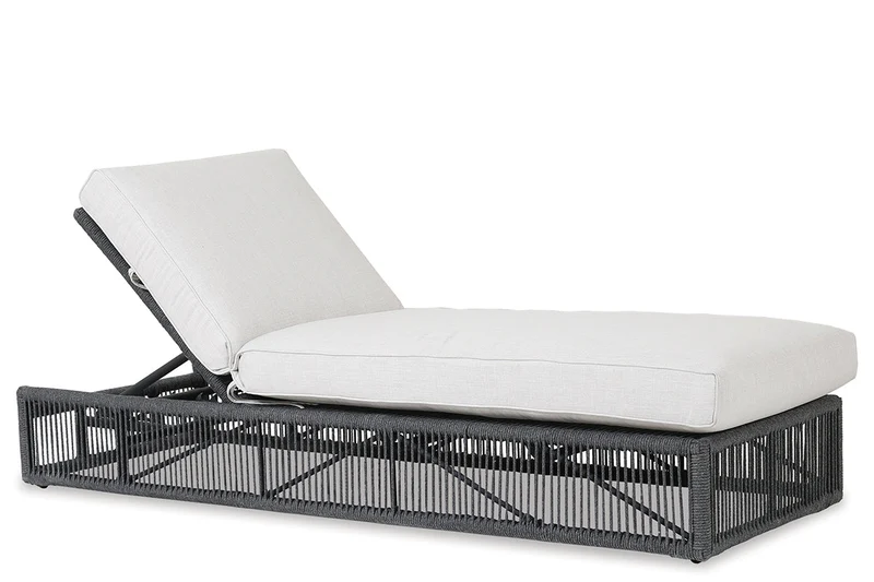 Sunset West - Milano Adjustable Chaise in Echo Ash w/ Self Welt - Slate - SW4101-9-EASH-STKIT