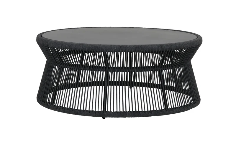 Sunset West - Milano Coffee Table w/ 40" Round Honed Absolute Granite Insert Top - Slate - SW4101-CT