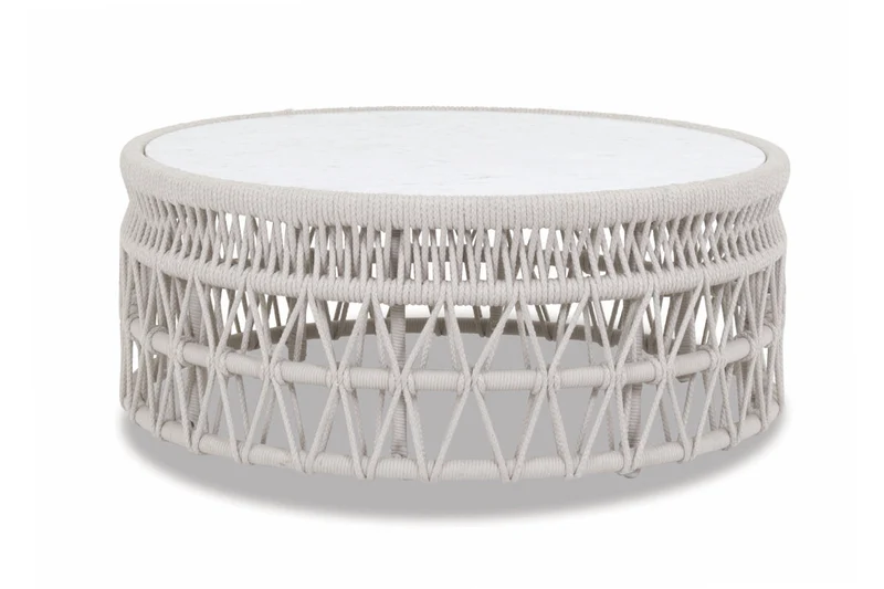 Sunset West - Dana Coffee Table with Honed Carrara Marble Top - Natural - SW4301-CT