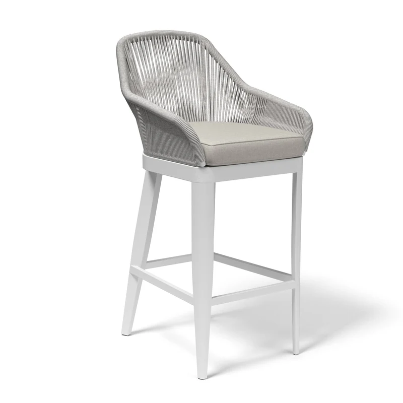 Sunset West - Miami Barstool in Echo Ash w/ Self Welt - Frost - SW4401-7B-EASH-STKIT