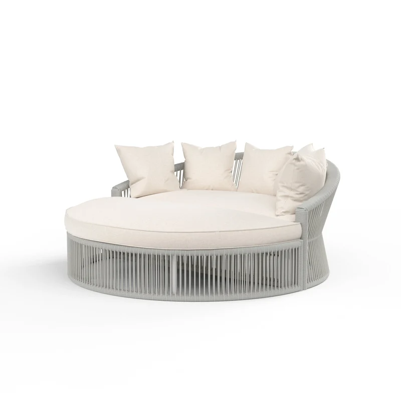 Sunset West - Miami Daybed in Echo Ash w/ Self Welt - Frost - SW4401-99OT-AS-STKIT