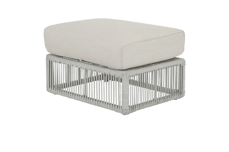 Sunset West - Miami Ottoman in Echo Ash w/ Self Welt - Frost - SW4401-OTT-ASH-STKIT