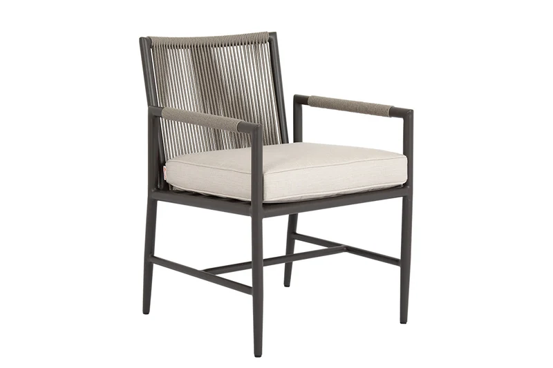 Sunset West - Pietra Dining Chair in Echo Ash, No Welt - Graphite - SW4601-1-EASH-STKIT