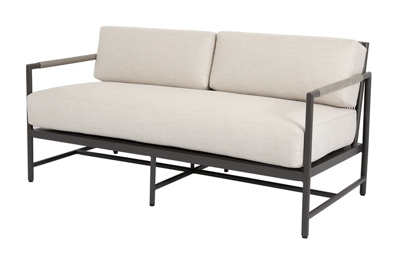 Sunset West - Pietra Loveseat in Echo Ash, No Welt - Graphite - SW4601-22-EASH-STKIT