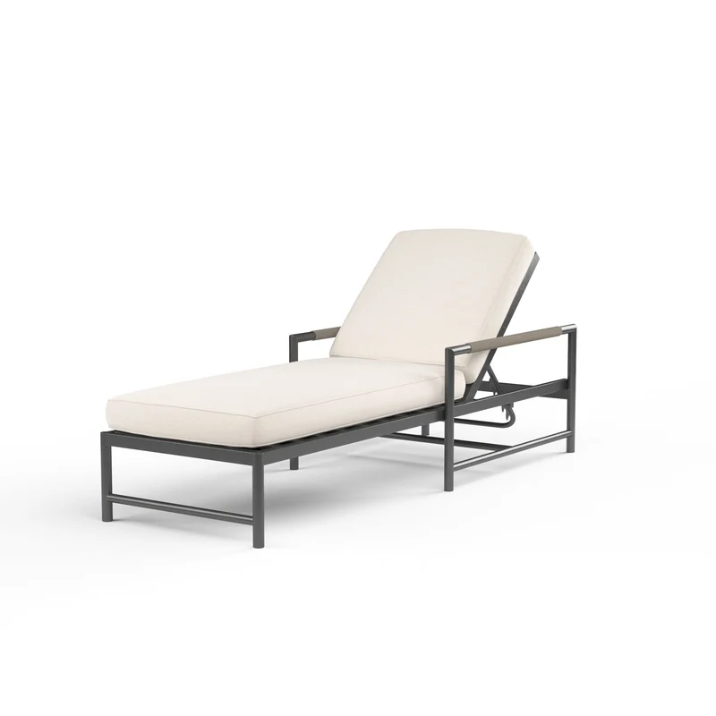 Sunset West - Pietra Chaise in Echo Ash, No Welt - Graphite - SW4601-9-EASH-STKIT