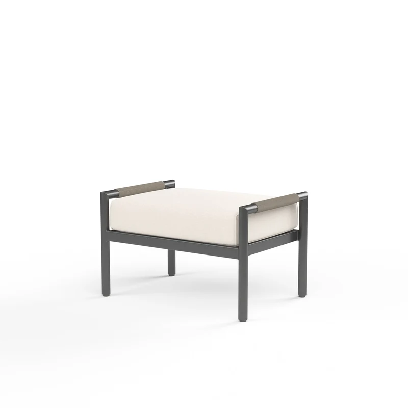 Sunset West - Pietra Ottoman in Echo Ash, No Welt - Graphite - SW4601-OTT-EAS-STKIT
