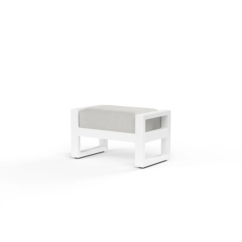 Sunset West - Newport Ottoman in Cast Silver, No Welt - Frost - SW4801-OTT-SLV-STKIT