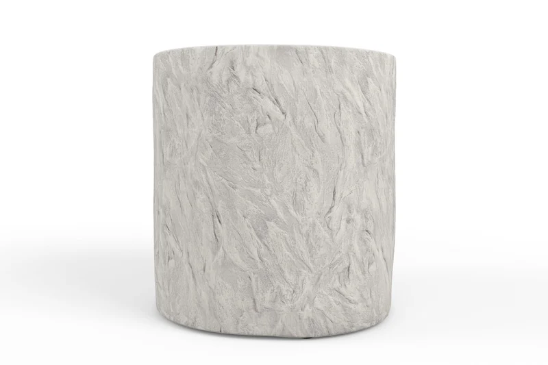 Sunset West - Antique Stone Round End Table - Beige - SW6204-SRET Whites/Creams/Beiges / 20.08" X 20.08" X 20.08"