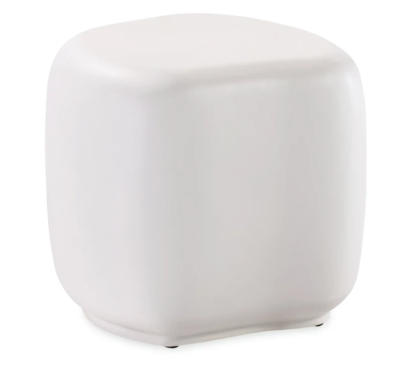 Sunset West - Pebble End Table - Bone - SW6205-PET Whites/Creams/Beiges / 19.69" X 19.69" X 17.72"
