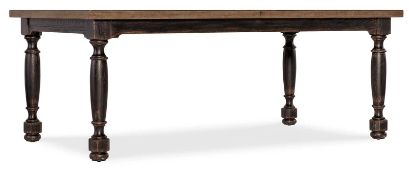 Hooker Furniture - Americana Leg Dining Table w/1-22in leaf - 7050-75200-89 Black / 44" X 80" X 30"