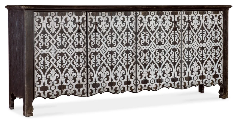 Hooker Furniture - Americana Entertainment Credenza - 7050-55478-893 Black / 18" X 78" X 34"