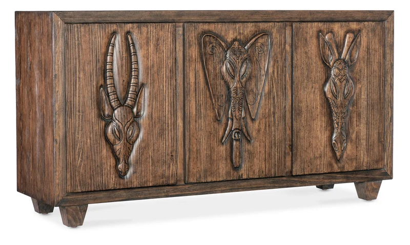 Hooker Furniture - Commerce & Market Safari Credenza - 7228-85099-85 Medium Wood / 20" X 68" X 36"