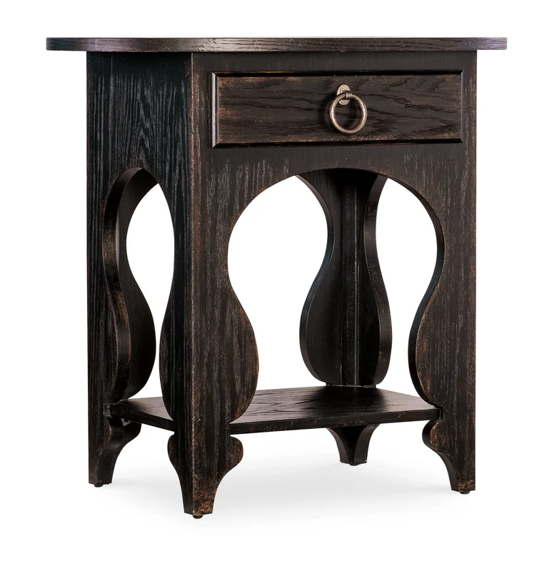 Hooker Furniture - Americana One-Drawer Oval Nightstand - 7050-90115-89 Black / 22" X 32" X 30"