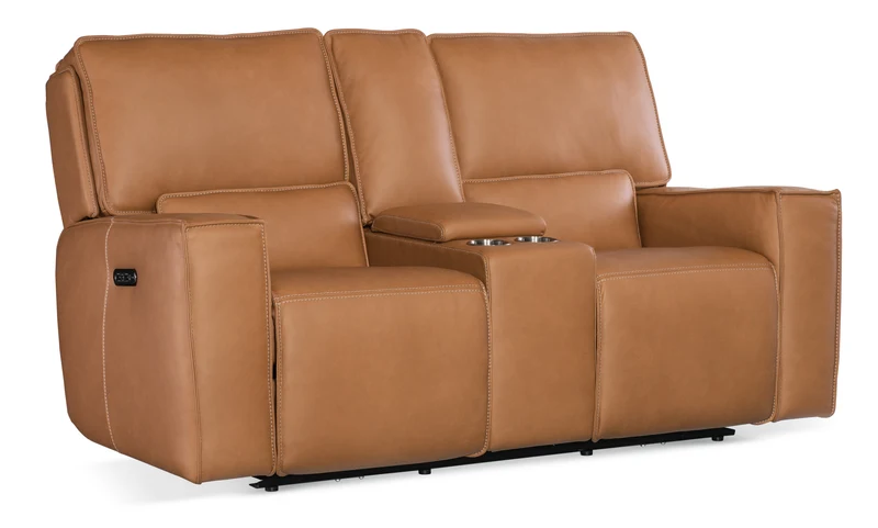 Hooker Furniture - Miles Zero Gravity Power Console Loveseat w/Power Headrest - SS727-PHZC2-084 Brown / 41" X 75" X 41.5"