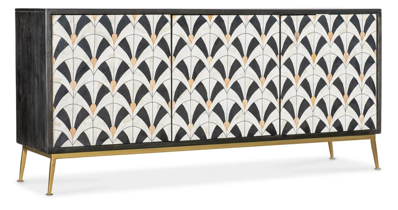 Hooker Furniture - Melange Renee Credenza - 628-85718-99 Black / 18" X 69" X 32"