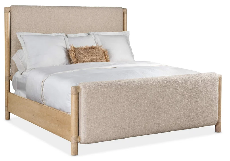 Hooker Furniture - Retreat Queen Upholstered Panel Bed - Beige - 6950-90350-80 Beige / Queen