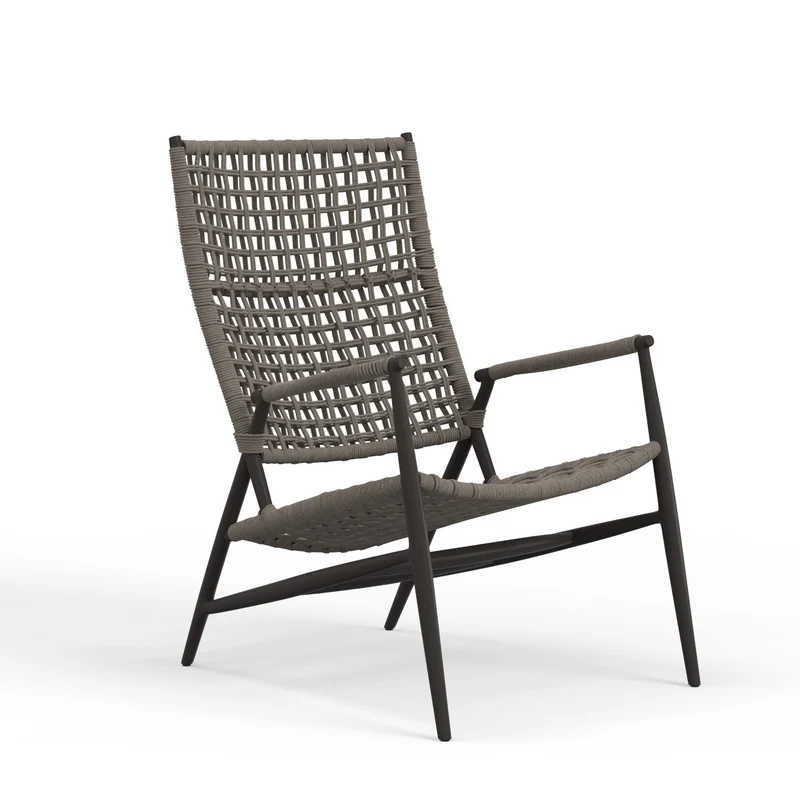Sunset West - Grigio Highback Chair - Grey Finish - SW4602-21HB Grey / 33.75" X 29.50" X 39.50"
