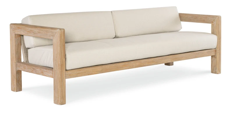 Sunset West - Sedona Sofa in Canvas Canvas, No Welt - Light Wood Finish - SW5502-23-CCAN-STKIT Canvas Canvas / 34.60" X 90.20" X 27.80"