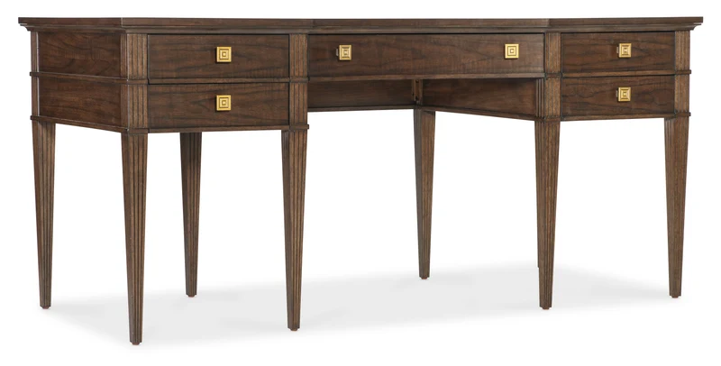 Hooker Furniture - Diplomat Diplomat Writing Desk - 6082-10458-89 Dark Wood / 30" X 68" X 31.25"