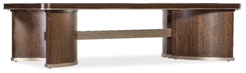 Hooker Furniture - Melange Contours Cocktail Table - 628-80550-89 Dark Wood / 36" X 66" X 18"