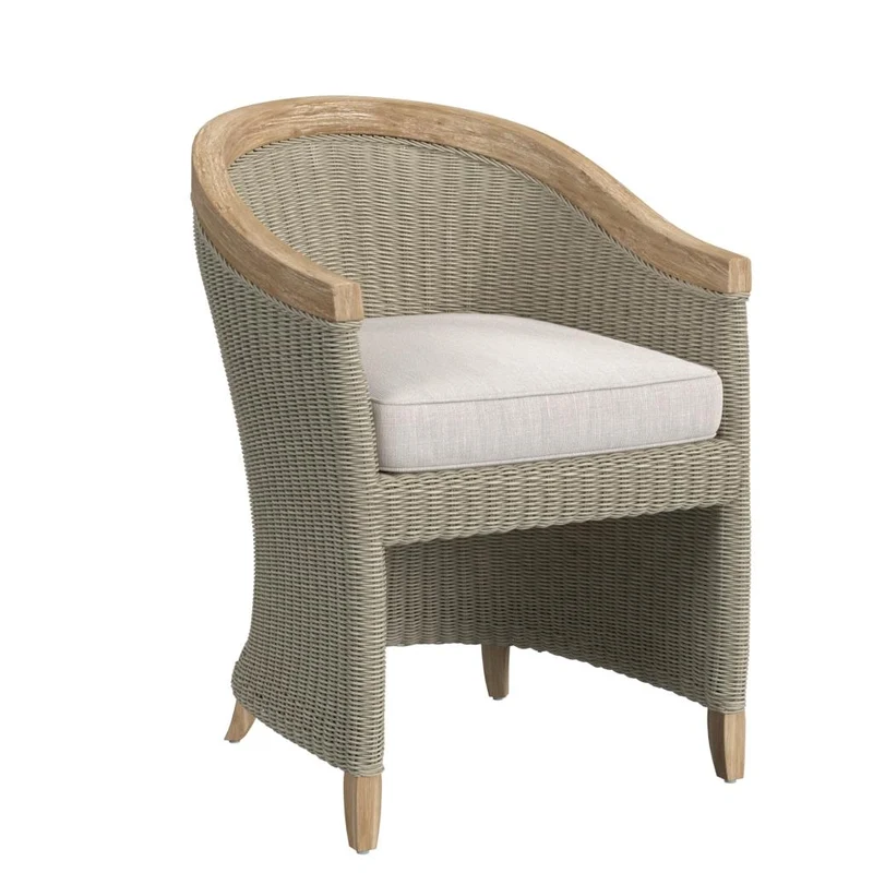 Sunset West - Cambria Dining Chair in Canvas Canvas w/ Self Welt - Light Wood Finish - SW5801-1-CCAN-STKIT Canvas Canvas / 25.79" X 24.41" X 33.07"