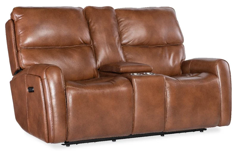 Hooker Furniture - Crosby Zero Gravity Power Console Loveseat with Power Headrest and Lumbar - SS741-PHZL2C-080 Brown / 40.5" X 70.5" X 43"