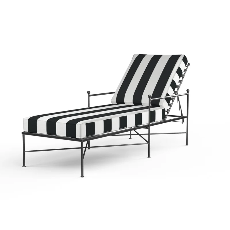 Sunset West - Provence Chaise Lounge - Pewter Finish - SW3201-9 Cabana Classic / 79.33" X 26.1" X 41.93"