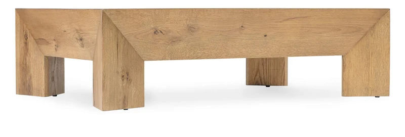 Hooker Furniture - Wade Chunky Rectangle Cocktail Table - Light Wood - M08-80310-80 Light Wood / 36" X 54" X 15"