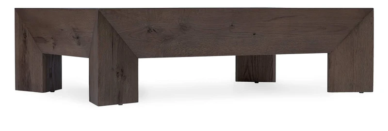 Hooker Furniture - Wade Chunky Rectangle Cocktail Table - Dark Wood - M08-80310-89 Dark Wood / 36" X 54" X 15"