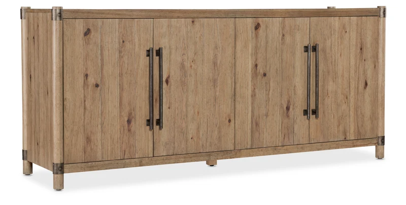 Hooker Furniture - Vineyard Row Entertainment Credenza - 6952-55478-80 Light Wood / 20.25" X 78" X 34"
