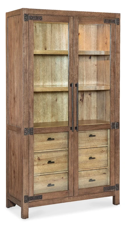 Hooker Furniture - Vineyard Row Display Cabinet - 6952-75906-85 Dark Wood / 20" X 46" X 86.25"