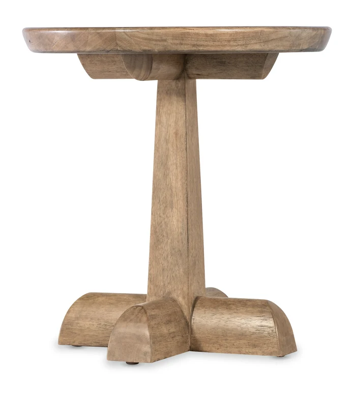 Hooker Furniture - Vineyard Row Round Pedestal End Table - 6952-80216-80 Light Wood / 24" X 24" X 25"